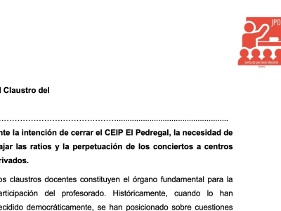 Banner escrito claustro